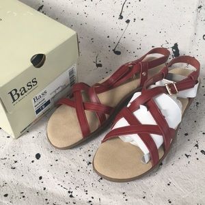 Bass brand Sunjuns, Margie sandals in cinnamon